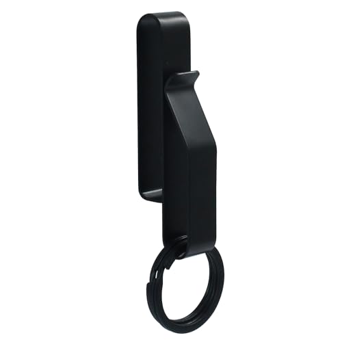 Seimneire Tactical Stealth Key Ring Holder, Heavy Duty Belt Clip with Detachable Keyring, Stainless Steel Belt Loop Holder Special for Police and Fire Agencies - 2Pcs