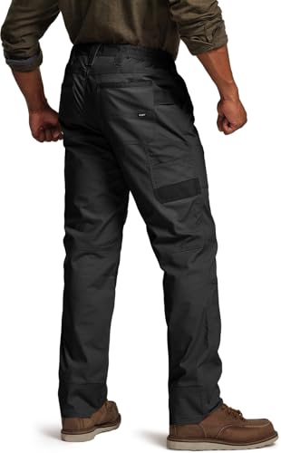 Image of CQR Men's Quick Dry Work Pants, Water Resistant Outdoor Tactical Pants, Lightweight Stretch Cargo Hiking Pants