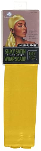 Dream World Multi Purpose Silky Satin Wrap Scarf Gold