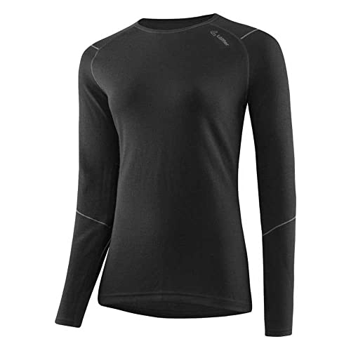 Löffler W Shirt L/S Transtex Merino - Damen Langarm Unterhemd - schwarz - 40