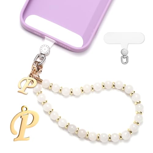 1 Set Beaded Phone Wrist Strap, Initial Phone Charms Detachable Letter B - Photo 114 sur 176