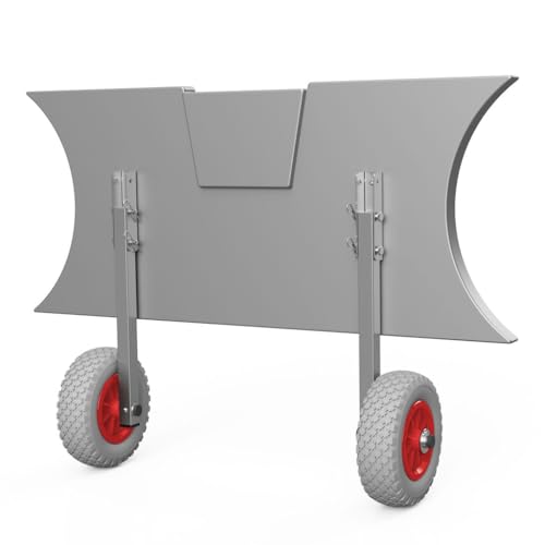SUPROD Heckräder Slipräder Schlauchbooträder Transporträder klappbar Edelstahl ET200, grau/rot