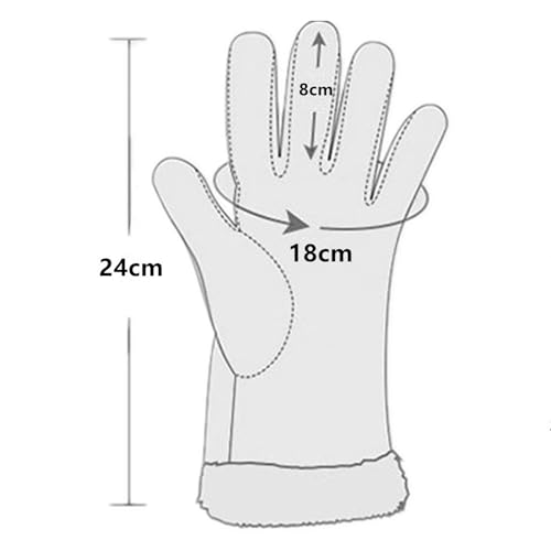 TRIXES Luxuriöse Touchscreen-Damenhandschuhe mit Fellbesatz – Winter-Thermohandschuhe in Einheitsgröße – in Geschenkbox