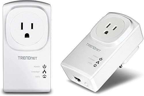 TRENDnet Powerline 500 AV Nano Adapter Kit with Built-In Outlet,