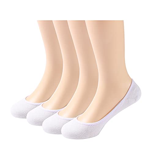 4 Pairs No show Socks Non Slip Invisible Hidden Socks for Women
