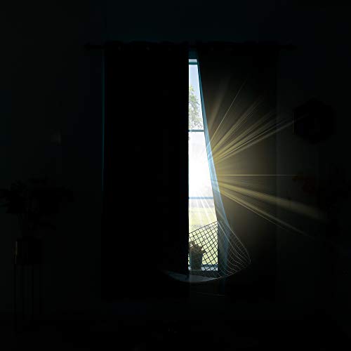 Image of KOUFALL Red Kitchen Curtains,Short Blackout Window Curtains for Bathroom,45 Inch Length,Sets of 2 Piece