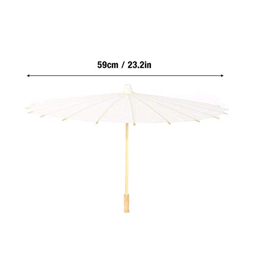 Paper Umbrella Handmade Chinese Oiled Paper Umbrella Parasol Great For Wedding Bridesmaids - Pure White (#2) #TOP1