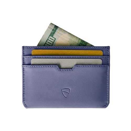 Image of Vaultskin MOORGATE Slim Card Holder - Minimalist Leather Wallet with RFID Blocking, Front Pocket Credit Card Case for Men & Women