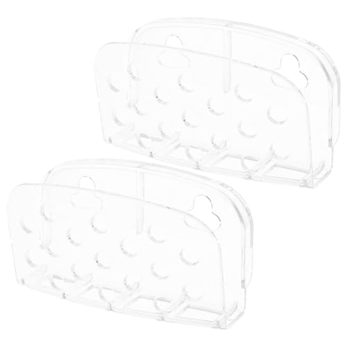 Didiseaon 2 Piezas Portaesponjas para Fregadero de Cocina Unidades Soporte Transparente con Ventosa Diseño Rápido Secado Organizador Compacto para Esponjas y Cepillos Ahorro de Espacio y