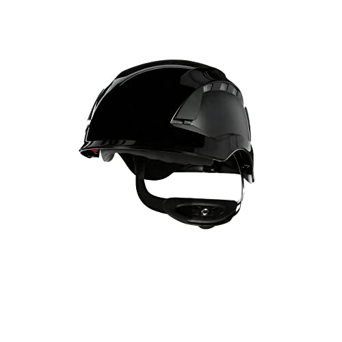 3M SecureFit X5500 Safety Helmet, Vented, CE, Black, X5512V-CE