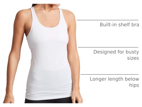 Image of Kalon Women's 4-Pack Racerback Shelf Bra Camisole Base Layer