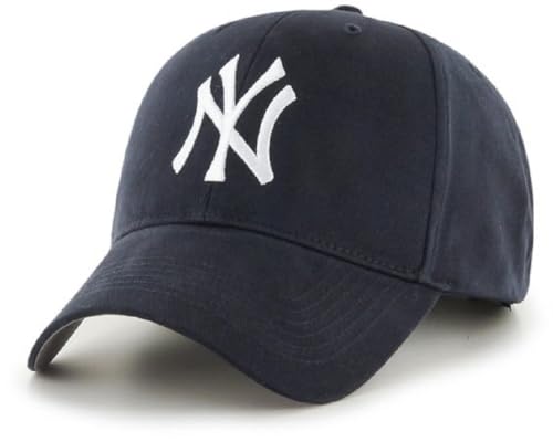 Officially Licensed New York Youth Boys Girls Baseball Hat Classic MVP Home Field Navy Blue Kids Adjustable NY Embroidered Team Logo Sports Cap