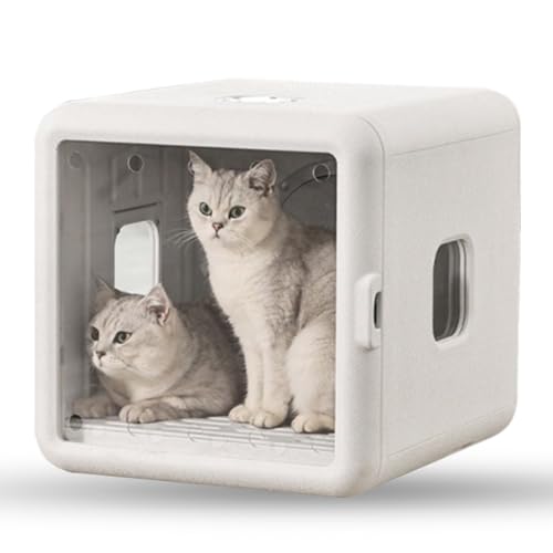 Naturalpowev Automatic Pet Dryer, 65L Large Capacity Pet Drying Cabinet, Ultra Quiet 360 Warm Blowing Wind Easy Fast Grooming, Fast Pet Dryer Box for Small Medium Dogs Cats,110V