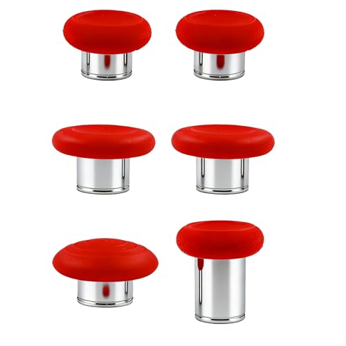 Image of 6 in 1 Metal Thumbsticks Replacement for Xbox Elite Series 2 Controllers, Thumbsticks for Elite Series 2 Core Controllers, Elite Series 2 Controller Replacement Thumbsticks (Red)