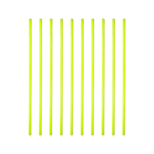 AemaSport Set de 10 Picas de Entrenamiento de PVC de 120cm para Agilidad y Coordinación Física Ø 25mm y 150g Ligera y Flexible Colores Vivos Ideal para Deporte Escolar y Circuitos Funcionales