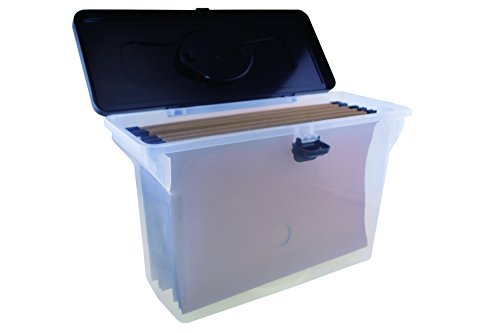 Dello Maleta Plastica Com Alca C/06 Pastas Suspensas Kraft, Preto