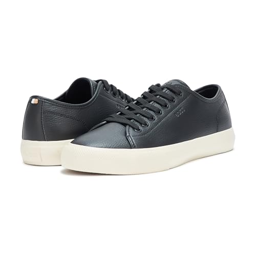 Image of BOSS Men's Aiden Logo Block Leather Low Top Sneakers