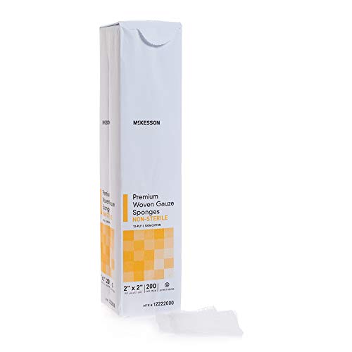 McKesson - Gauze Sponge McKesson Cotton Gauze 12-Ply 2 X 2 Inch Square NonSterile - 200/Pck - McK