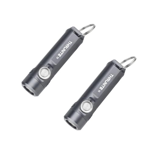 Image of ThruNite Ti USB-C Rechargeable Keychain Flashlight, 650 Lumens(2PCS) | 5 Brightness Modes, IPX-6 Waterproof, 6061-T6 Aluminum, 26.5g Pocket Mini Light for EDC Camping & Everyday Carry