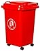 Kosz na śmieci na kółkach, domowy ogród kuchenny Wyjmowany kosz na śmieci Wielokolorowy 30 litrów / 50 litrów Komercyjny kosz na śmieci (kolor: czerwony, rozmiar: 50 litrów)