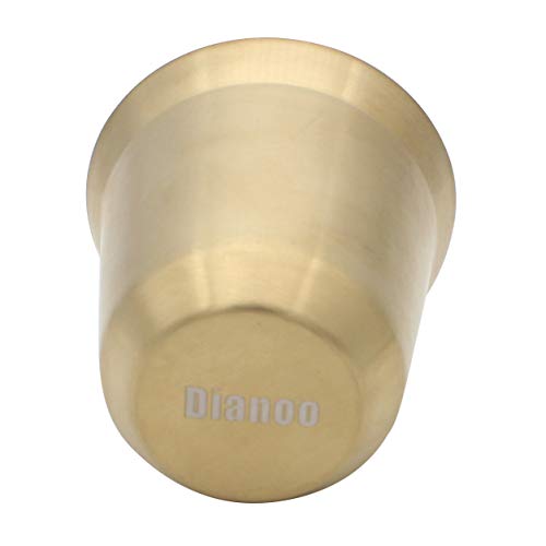Dianoo Coffee Cup Espresso Cups Stainless Steel Double Wall Thermally Insulated Capsule Light Gold