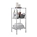 Organize It All 3 Tier Chrome Freestanding Bathroom Storage Shelf , 12.25 x 13 x 29.75 in