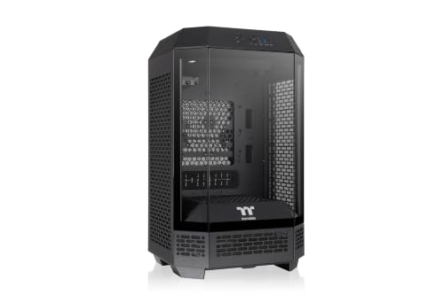 Miniatura 7 de Thermaltake The Tower 250 | Mini Torre Mini-ITX Octogonal | 2 Ventiladores CT120 Preinstalados | Cristal Templado y Alto Flujo de Aire | Compatible con AIO de 360mm | Negro