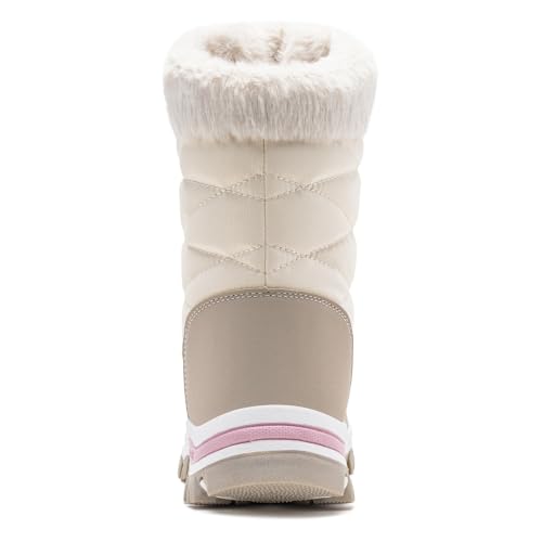 Image of HOBIBEAR Kids Winter Snow Boots Waterproof Outdoor Warm Faux Fur Lined Shoes