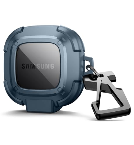 Dexnor Rugged Bumper Case for Samsung Galaxy Buds FE (2023)/Buds 2 Pro (2022)/Buds 2 (2021)/Buds Pro (2021)/Buds Live (2020) Cases with Secure Lock, Shockproof Cover with Carabiner