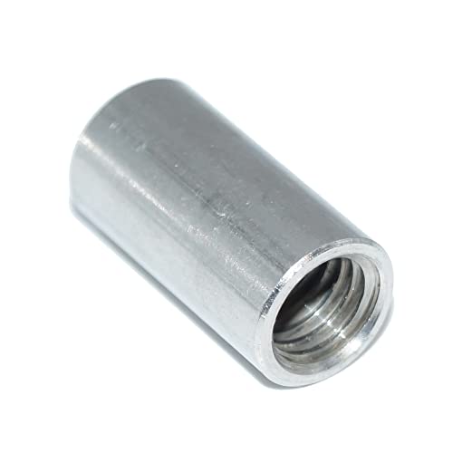 Round Sleeve M16X50 Stainless Steel A2 Threaded Sleeve with Internal Thread V2A Rustproof Outer Diameter 25 mm Pack of 2
