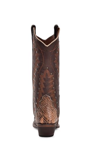 CIRCLE G by Corral Brown with Python Print Women's Exotic Python Western Boots L60453