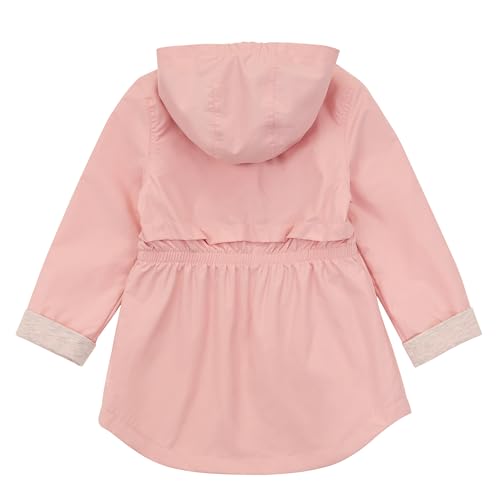 Rokka&Rolla Girls' Hooded Rain Jacket Lightweight Windbreaker Dress Trench Coat2