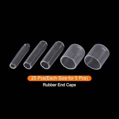 Tapa protectora de rosca elástica y transparente, capuchones de goma para pernos, 25 unidades 6