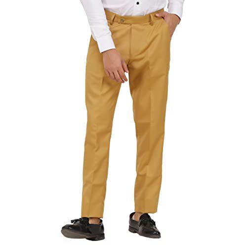 Image of KUNDAN Slim Fit Men Polyester Viscose Blend Trousers