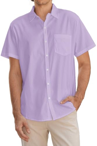 Image of SANGTREE Summer Button Down Shirts Cottn Tops for Men Women Boy Girl
