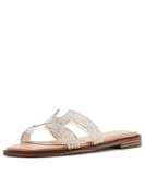 Madden Girl Women's Hailey-r Slide Sandal, Silver Multi, 6