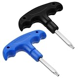 2 Pcs Golf Club Wrenches Tools Golf Torque Wrench Golf Head Adjustment Tool Stainless Steel Golf Club Driver Torque Tool with Plastic Handle, T20, Blue & Black