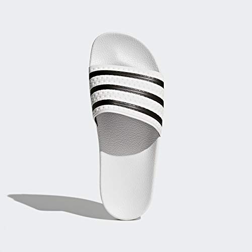adidas Originals Men's Adilette Sandal, White/Black/White, 44
