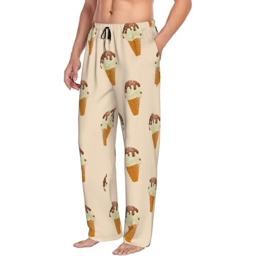 Ice Cream No.9010 Mens Pj Pants,Soft Men Lounge Pants,Mens Pajama Pants Bottoms,Sleep Pants For Men