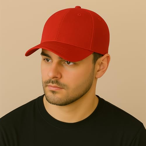 Image of Amazon Brand - Anarva Unisex Cotton Baseball Cap | Adjustable Strap | Breathable Eyelets | Sweatband | Casual Sports Cap for Men & Women