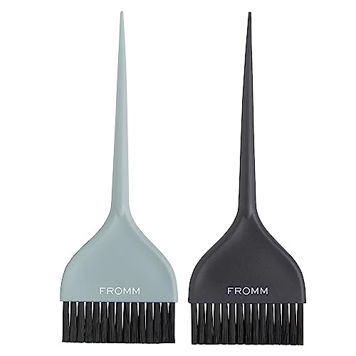Fromm Color Studio 2-7/8 Firm Color Brush 2-Pack for Hair Stylist with Blunt Tips for All Over Color Highlights and Root Touch Ups for for Thick Curly and Coarse Hair