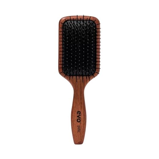 EVO pete ionic paddle brush, Stylingbürste für alle Haartypen, zum Glätten und Entwirren, Haarbürste Frauen, Damen und Herren, aus zertifiziertem Holz hergestellt
