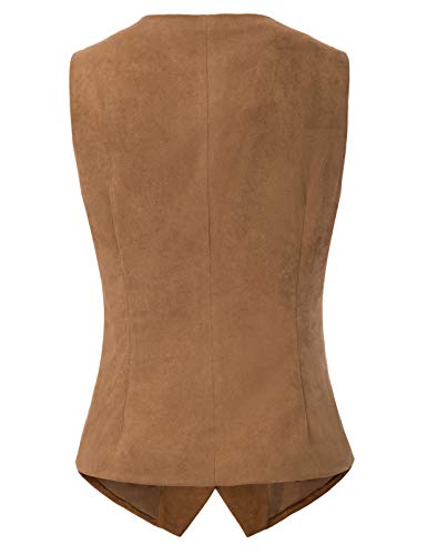 GRACE KARIN Women's V Neck Business Bottom Down Waistcoat Economy Dressy Suit Tuxedo Suit2