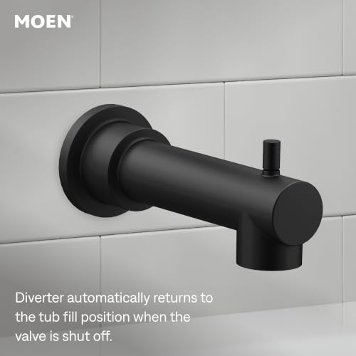 Moen Align Matte Black Eco-Performance Posi-Temp Pressure Balancing Modern Tub and Shower Trim Kit, Featuring Shower Head, Lever Handle, and Tub Spout, Valve Required, T2193EPBL - image 5