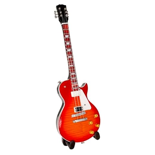 ROCKSTAR MUSIC - Miniatura Guitarra Electrica Gibson Jimmy Page Led Zeppelin BMG019 Madera hecha a mano, Regalo Para Musicos, Tamaño 15,5cm