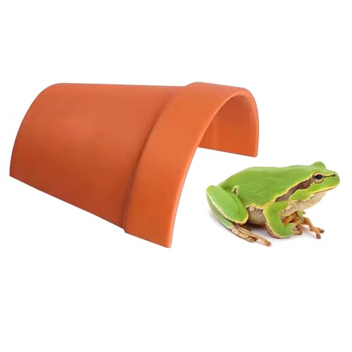 Toad House for Outside Garden Toad Abode The Hiding Places of Reptiles Such as Turtles Lizards Snakes Frogs Crabs Octopuses and Geckos Red Pottery Material (6 inches)