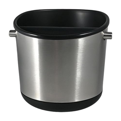 EHJRE Coffee Knock Box Removable Bar Stainless Steel Espresso Knock Box Organizer