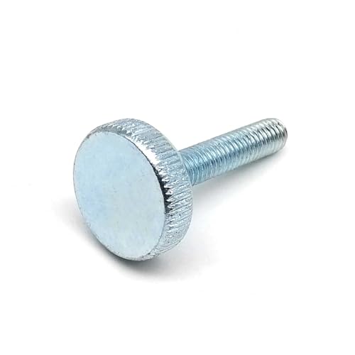 M3 M4 M5 DIN653 GB835 Knurl Flat Head Hand Tighten Thumb Screw Curtain Wall Glass Thumbscrew Adjust Toolless L=4-50mm(Light blue