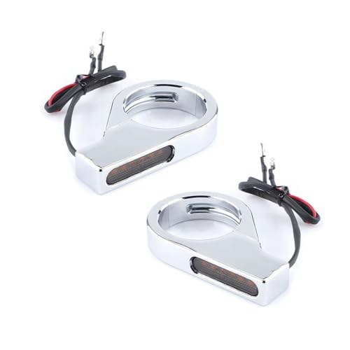 Clignotants LED universels moto 12V lampe témoin DRL fourche 39-41mm