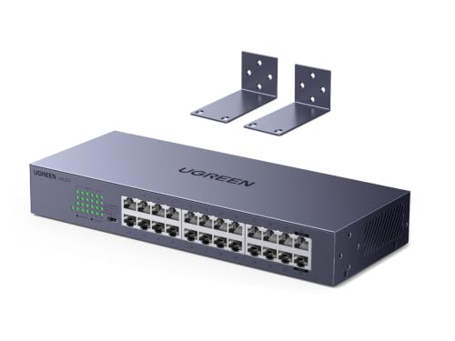UGREEN 24 Port Gigabit LAN Switch, 19 Zoll Rack-Montage (24 Port)